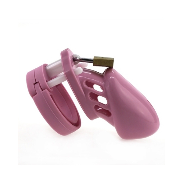 Gaiola de castidade em silicone 7 x 3,3 cm Rosa