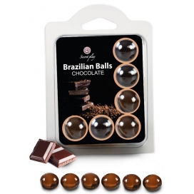 Secret Play Boules de massage Brazilian Balls Chocolat x6