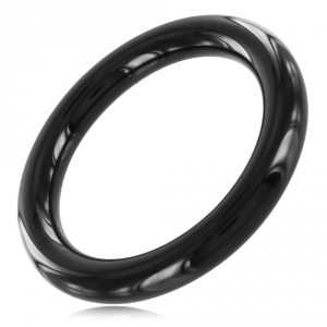 Stainless Steel Cockring fin Steel 8mm Schwarz