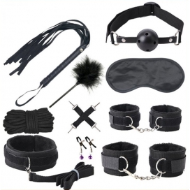 SM Bondage Kit 10 Pieces black
