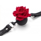 Ball gag with Rose Bud Gag Black