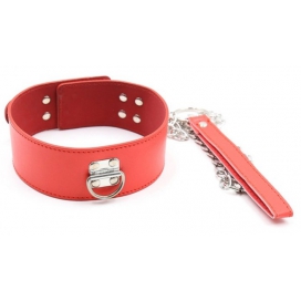 Red Pin Lock Collar and Lead