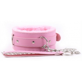 Pink Fur Collar and Lead