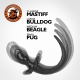 Plug Queue Puppy Tail Beagle 9.5 x 5 cm Blanc
