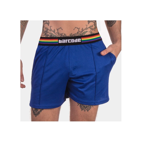 Blue Barcode Pride Shorts