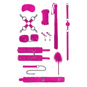 Ouch! Intermediate Bondage Kit 10 Pieces Pink