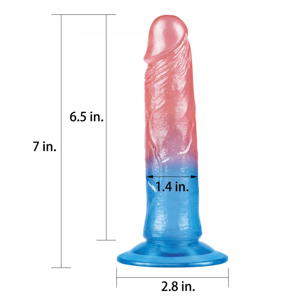 Pinos de Dildo Dazzle 15 x 3,5 cm