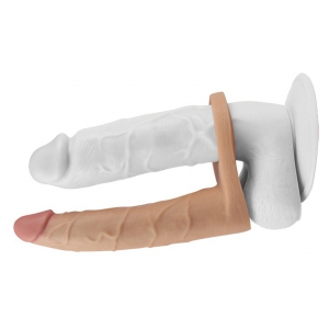 LoveToy Double Dildo Cockring - 15.5 x 2.9 cm Flesh