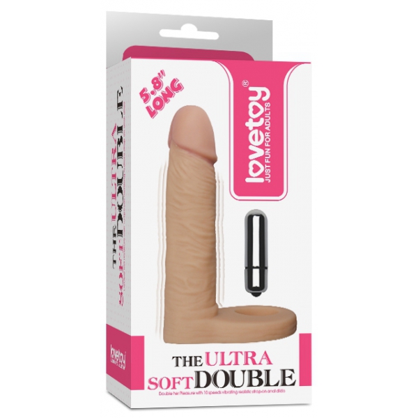 Vibrerende Dildo voor Dubbele Penetratie 12 x 2.8 cm