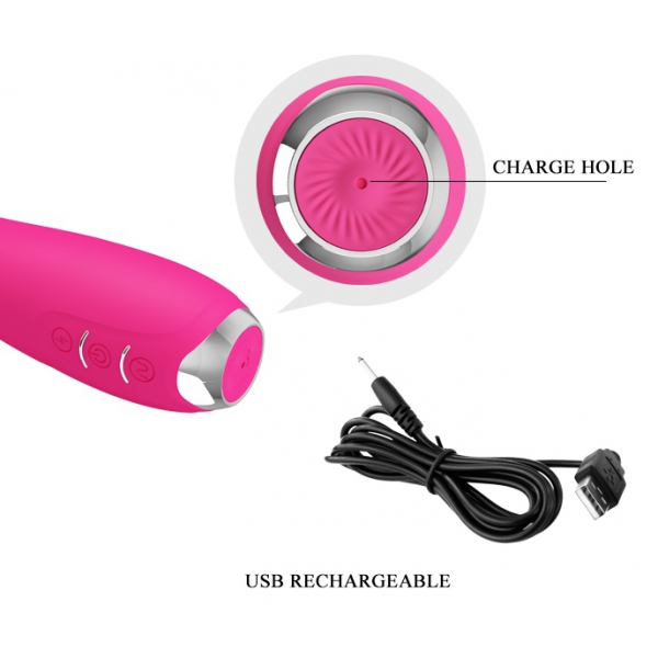 Vibro Electro Hector Pretty Love 19,5 x 3,2 cm Rosa