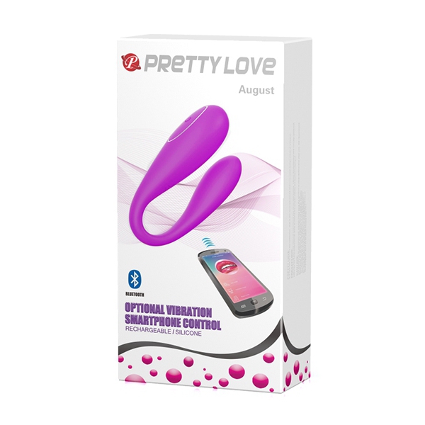 August Pretty Love Connected Clitoral Stimulator 7 x 2.5 cm Purple