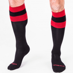 Barcode Berlin FOOTBALL SOCKS Socken Schwarz-Rot