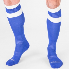 Calcetines de fútbol azul-blanco