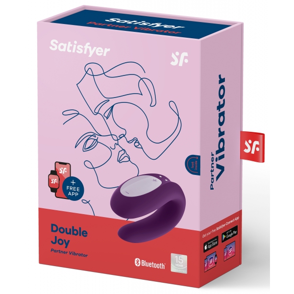 Double Joy Satisfyer aangesloten stimulator paars