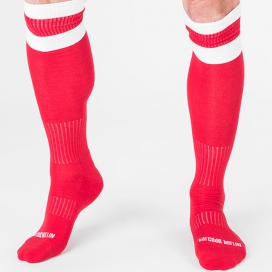 Calcetines de fútbol rojo-blanco