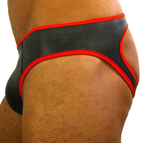 Neopren-Jockstrap Schwarz-Rot