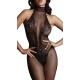 Sexy Fishnet & Lace Jumpsuit Black