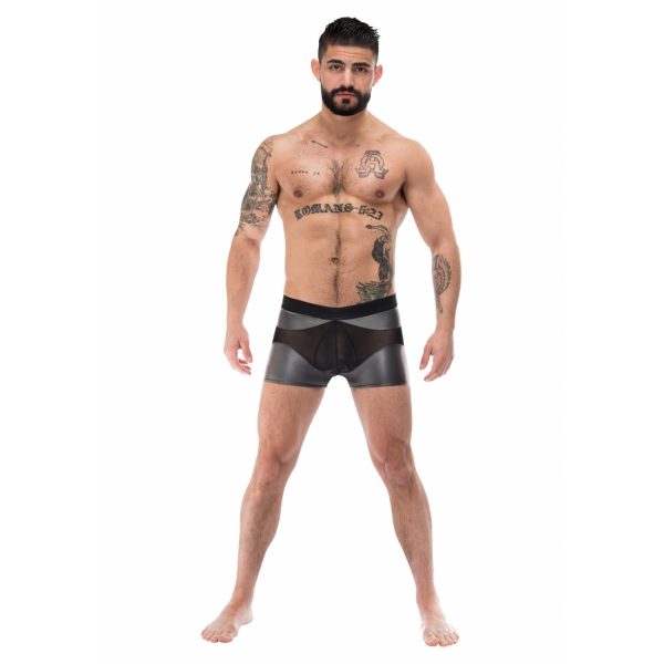 Sexy boxershort IRON CLAD Zwart-Zilver