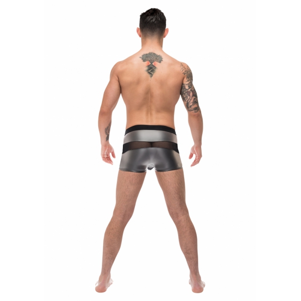 Sexy boxershort IRON CLAD Zwart-Zilver