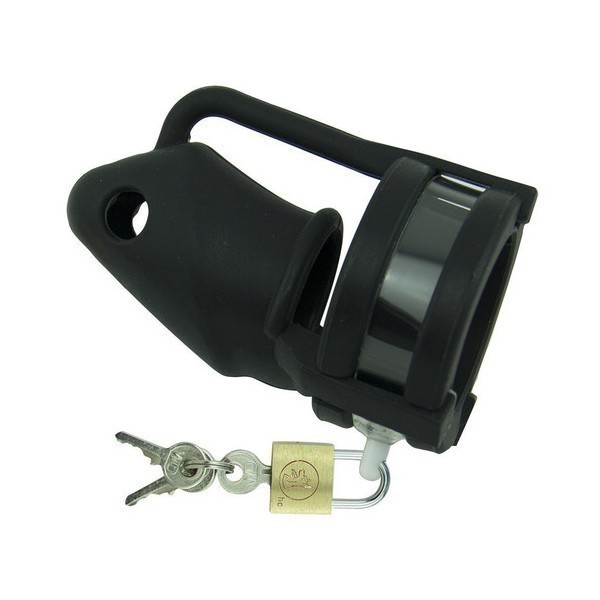 Gabbia di castità in silicone Birdlocked 11 x 3,2 cm nero