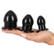 Pack of 3 Mini Fat Black Plugs