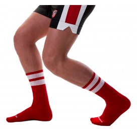 Barcode Berlin Chaussettes Gym Socks Rouge-Blanc