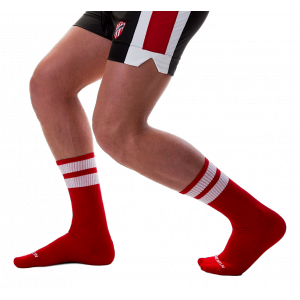 Barcode Berlin Chaussettes Gym Socks Rouge-Blanc