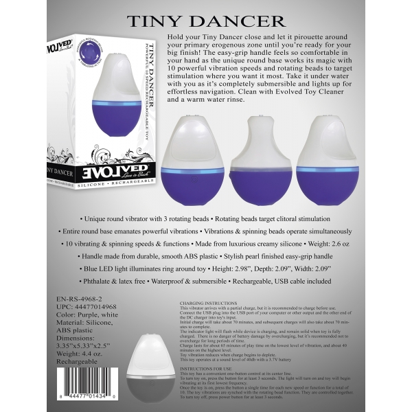 Stimolatore clitorideo Tiny Dancer 10 rotazioni