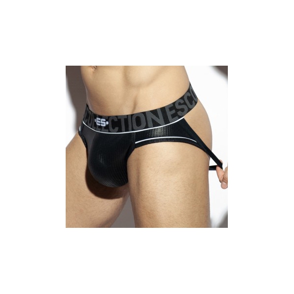 Jockstrap Shiny Rib Black