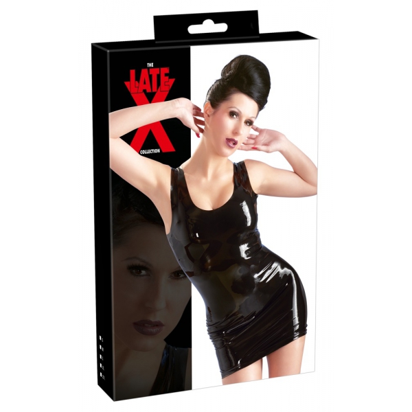 Irina Wetlook Latex Jurk - Zwart