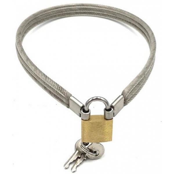 Slave Lock Metal Necklace with Cadeans
