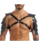 Shoulder Harness with Armors Black Simili