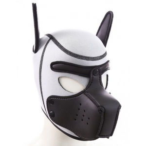 Kinky Puppy Puppy Neopren-Haube Schwarz-Weiß