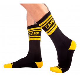 Calcetines de campamento negro-amarillo