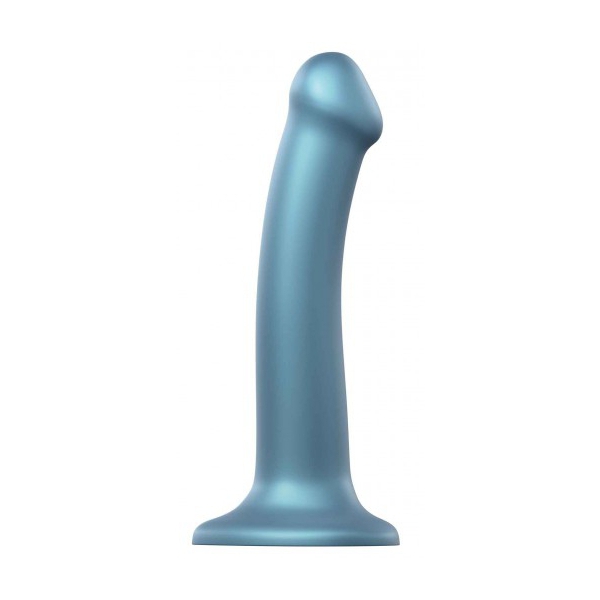 Dildo Strap-On-Me M 16 x 4 cm Blau Metallic Shine