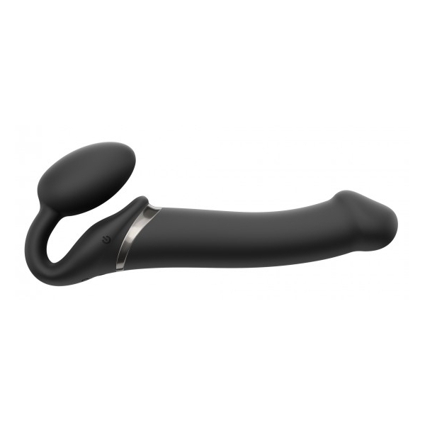 Vibrating Dildo Strap-On 3 Motors L 16 x 3.7 cm Black