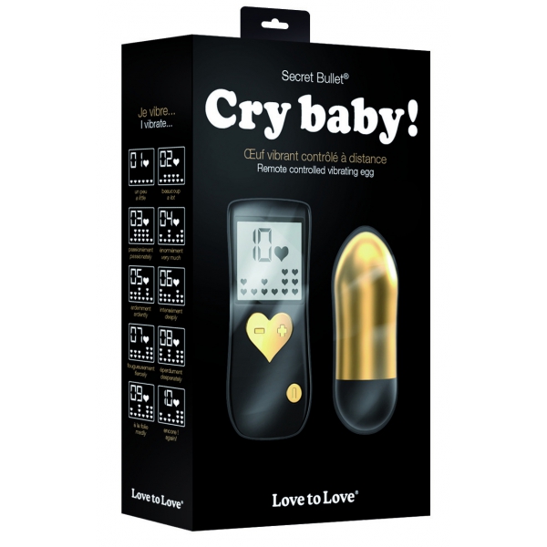 Cry Baby Uovo vibrante senza fili 7,5 x 3 cm Oro