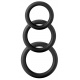 Set of 3 Twiddle Cockrings Black