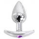 Bijou anaalplug met gebogen voet 6 x 2.8 cm - Bijou Violet