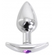 Bijou anal plug with curved base 6 x 2.8 cm - Bijou Violet