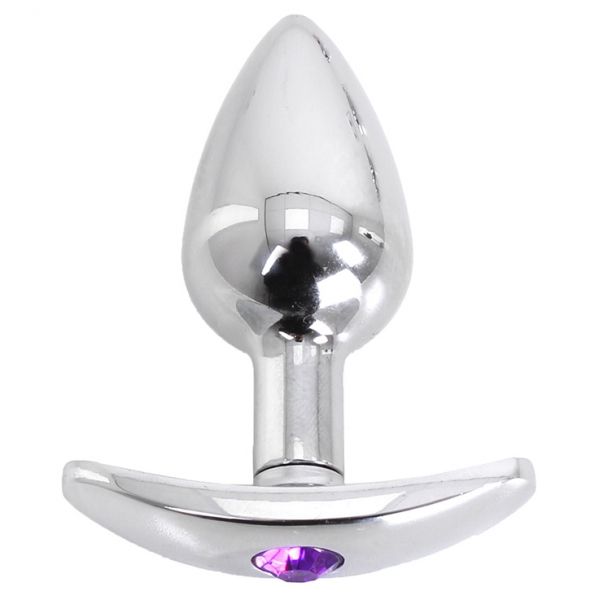 Bijou Analplug mit gebogener Basis 6 x 2,8 cm - Bijou Violet