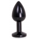 Plug Bijou Anal Alu Gem light 6 x 2.8 cm Black