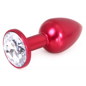 Kiotos Plug Bijou Anal Alu Gem Light 6 x 2.8 cm Red