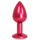 Plug Bijou Anal Alu Gem Light 6 x 2.8 cm Red