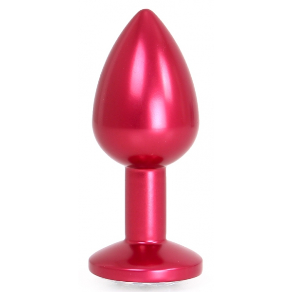 Plug Bijou Anal Alu Gem Light 6 x 2.8 cm Red