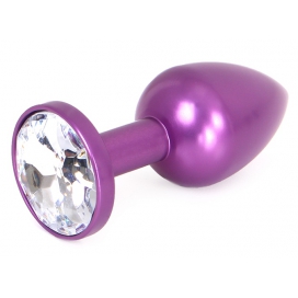 Plug Bijou Anal Alu Gem light 6 x 2.8 cm Purple