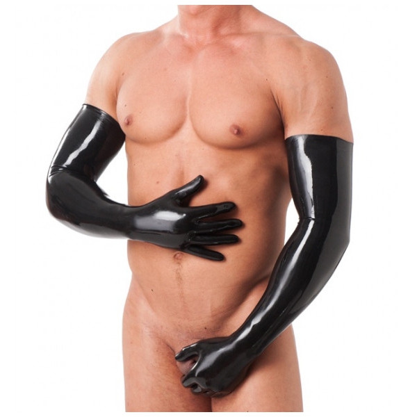 Lange latex handschoenen 58cm