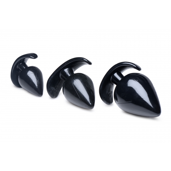 Set of 3 Spades plugs Black