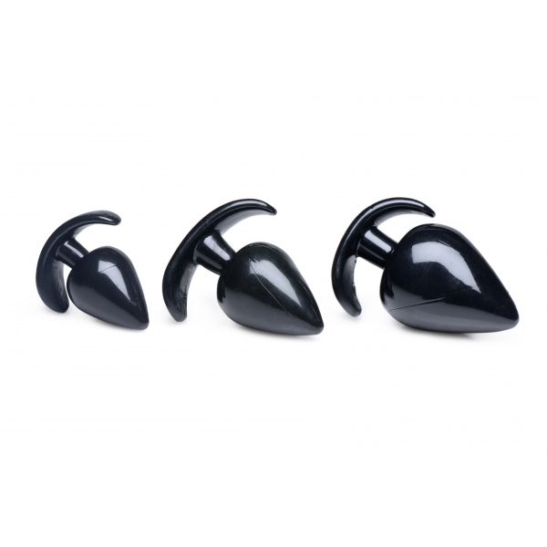 Set of 3 Spades plugs Black