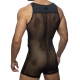 Singlet Mesh Wrestling Suit Black